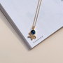 Heliophilia Silver Collar Astronaute Azul cielo y dorado